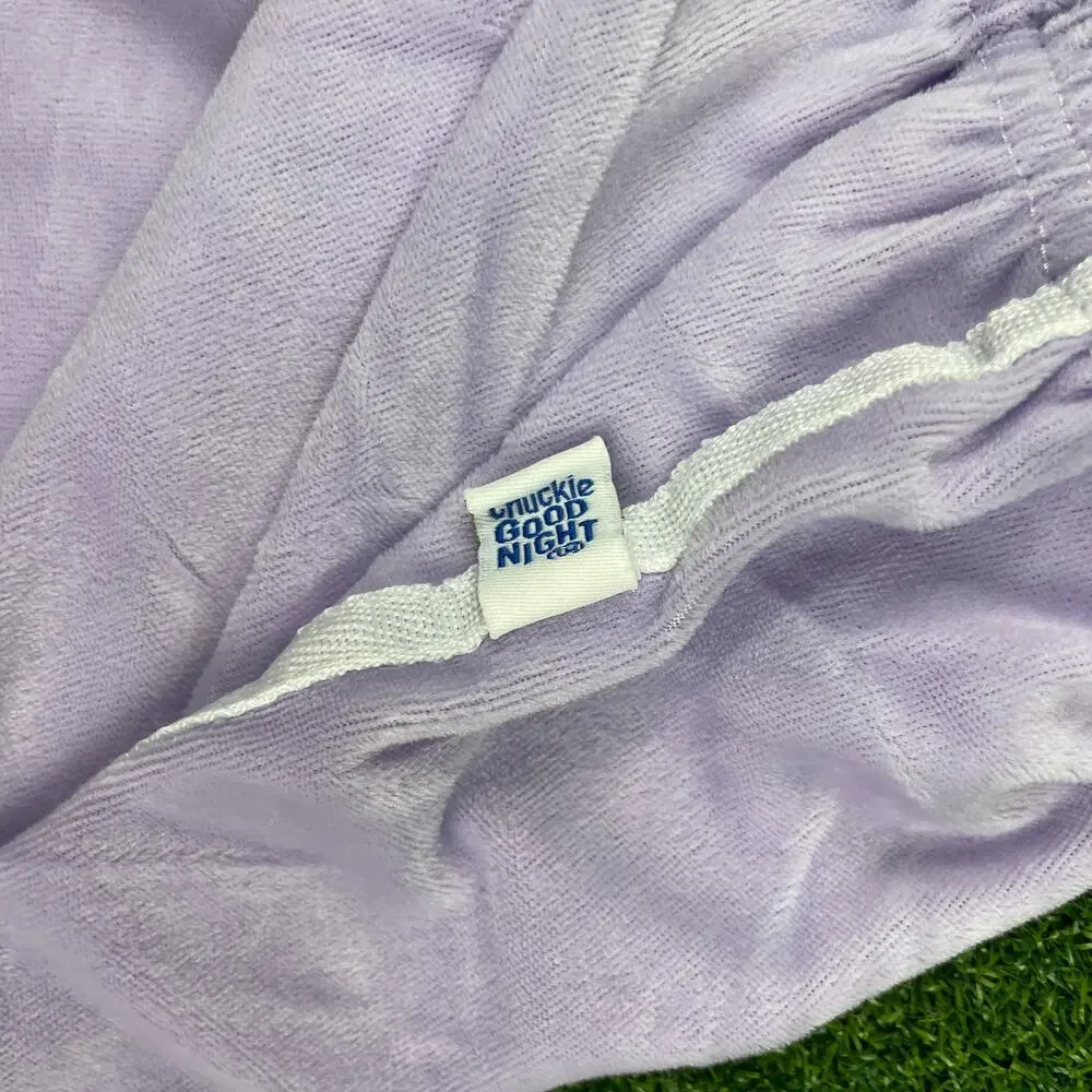 Chuckie Goodnight Girls Lavender Velour Pull On Lounge Pajama Pants Sz 10